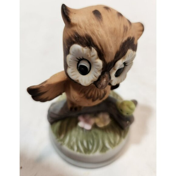 Vintage Napcoware Ceramic Brown Owl 3" Tall Figurine - Picture 7 of 10